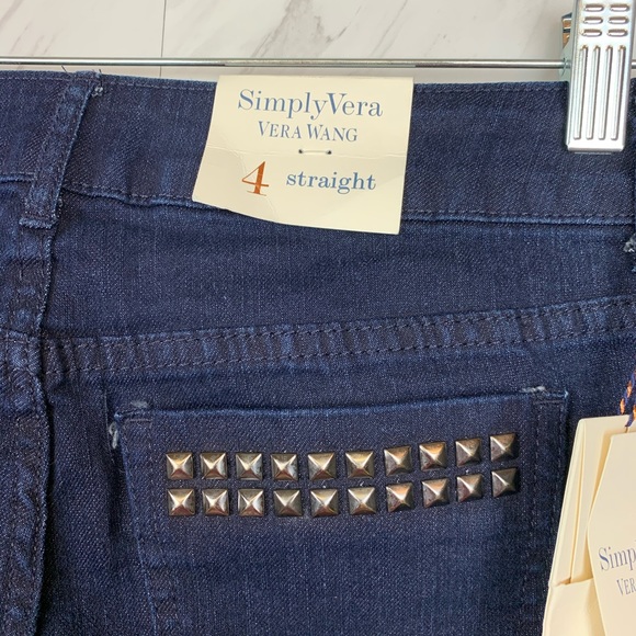 Simply Vera Vera Wang Mid Rise Straight Leg Jeans - Picture 5 of 8